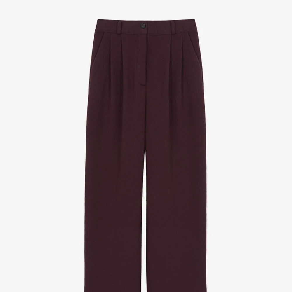 Frankie Shop Tena Pants Aubergine